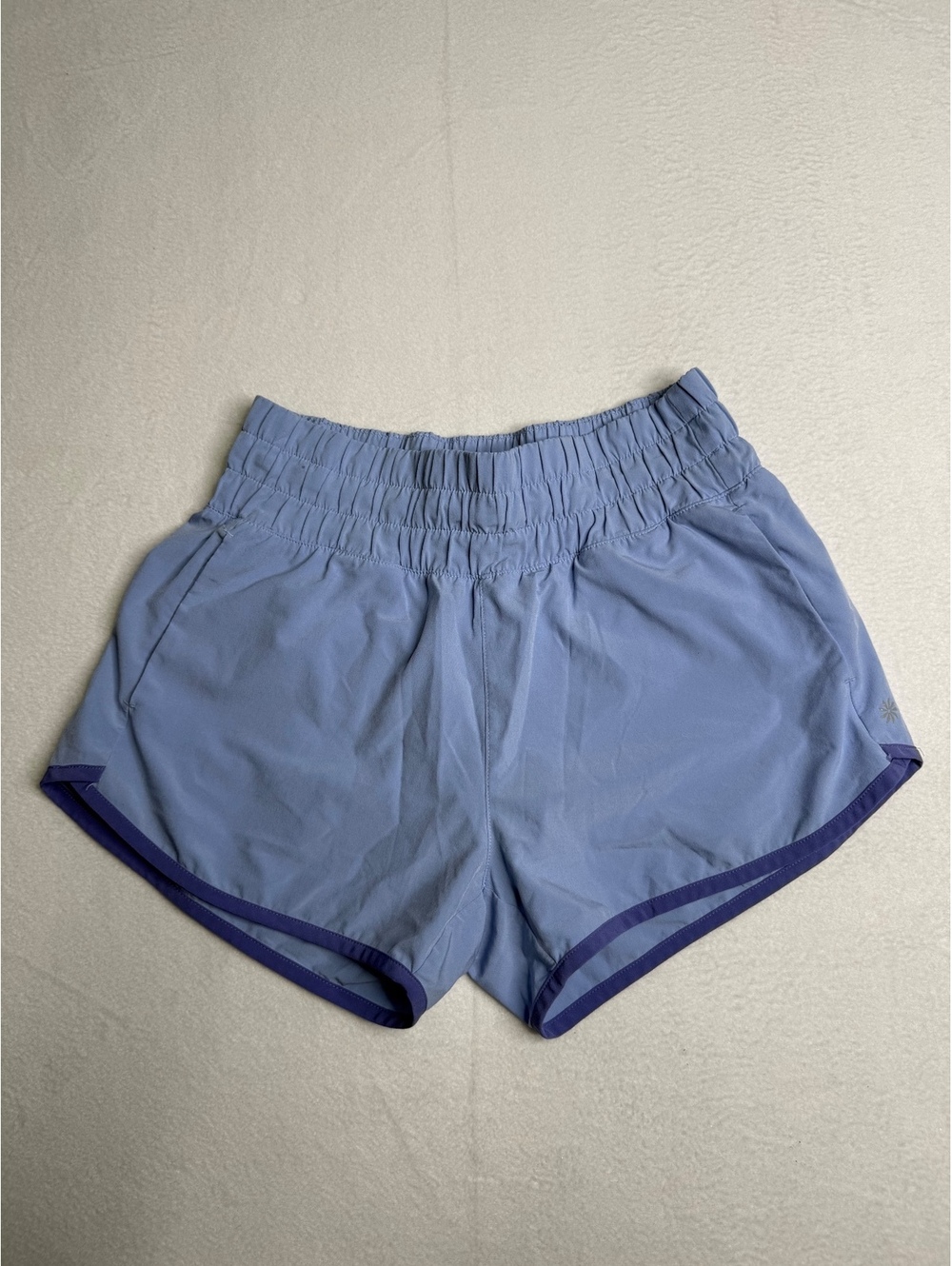 Athleta Girl All Star 2.5" Shorts XL 14 Blue Purple Athletic Running